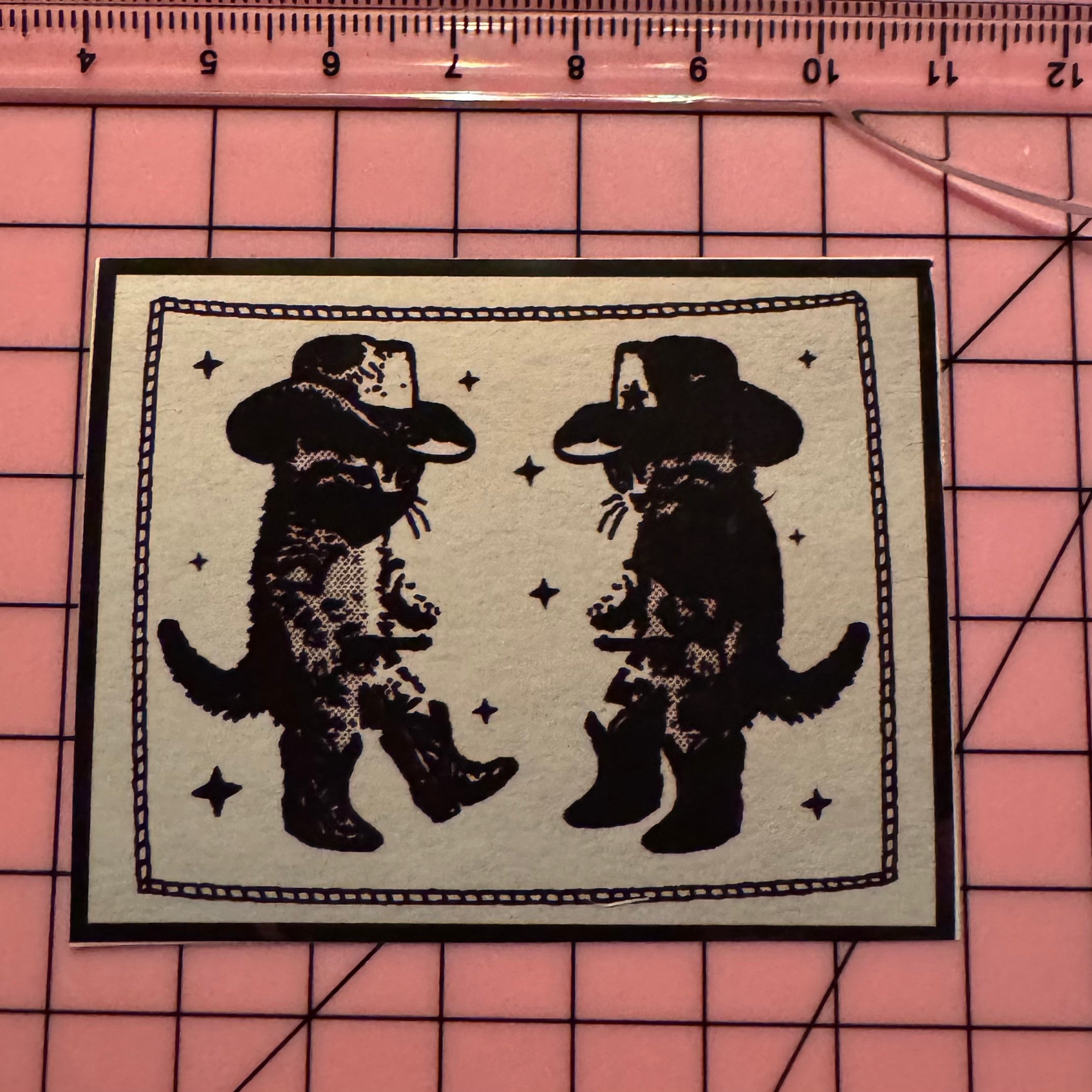 cowboy kitties sticker