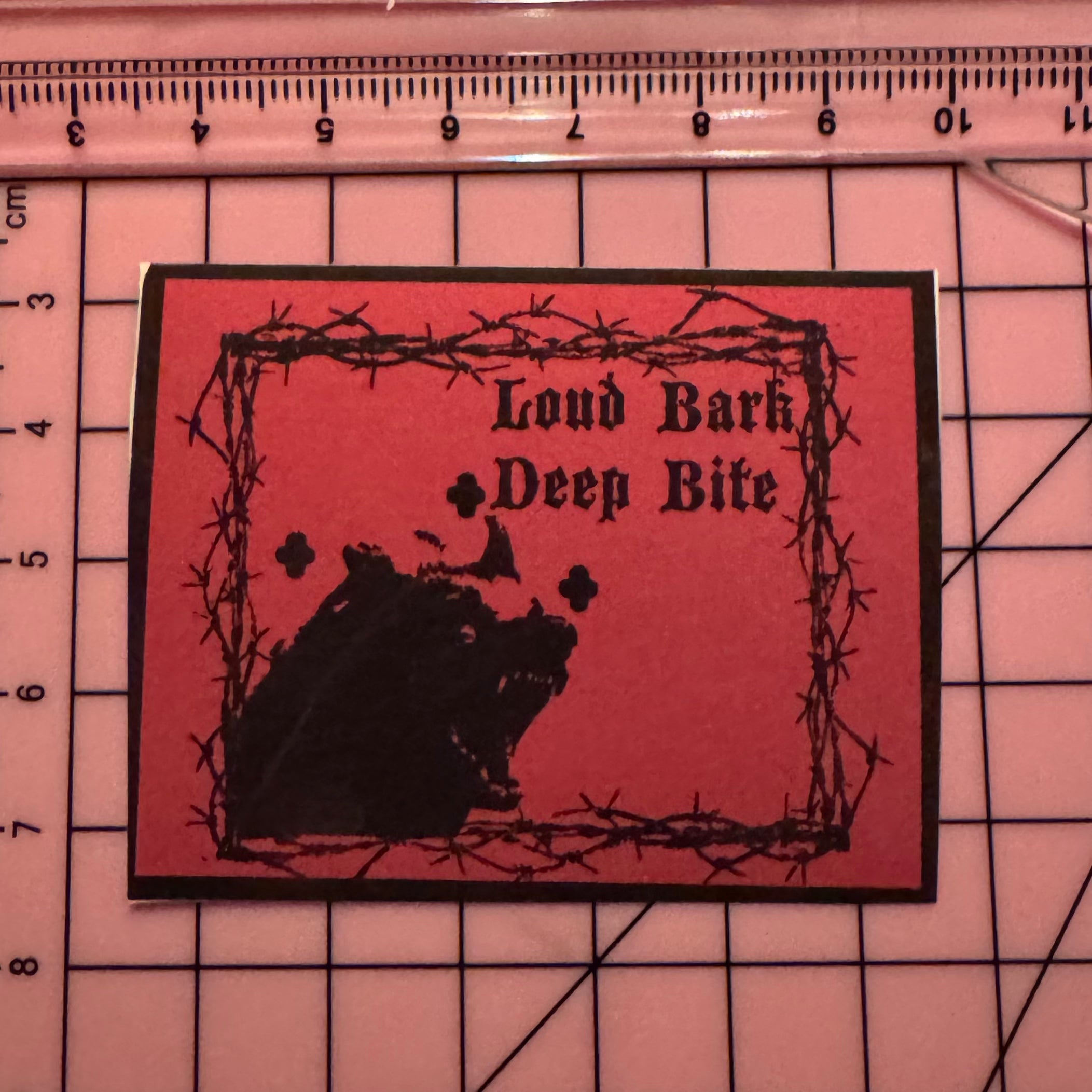 loud bark deep bite mannequin pussy sticker